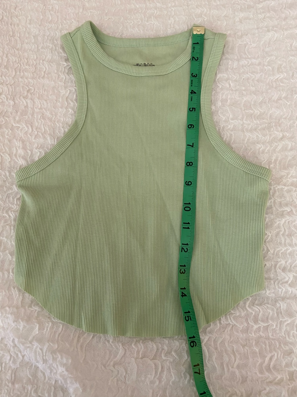 WILD FABLE RIBBED CROP GREEN TANK SIZE MEDIUM - Picture 4 of 6